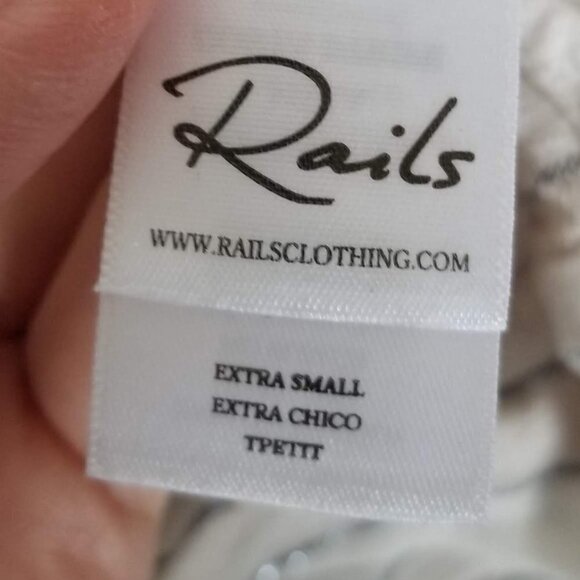 Rails Mira Costa Stripe Metallic Linen Peplum Tank - Picture 13 of 17